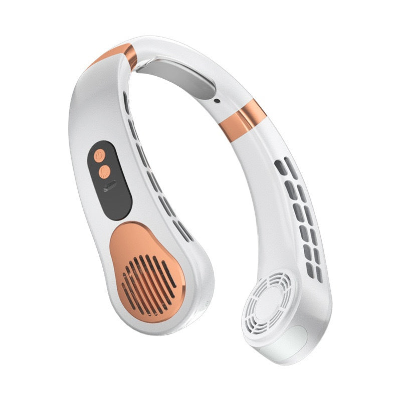 Avec affichage numérique léger Ventilateur de Halter sans feuille USB portable Mute Lazy Student Outdoor Halt