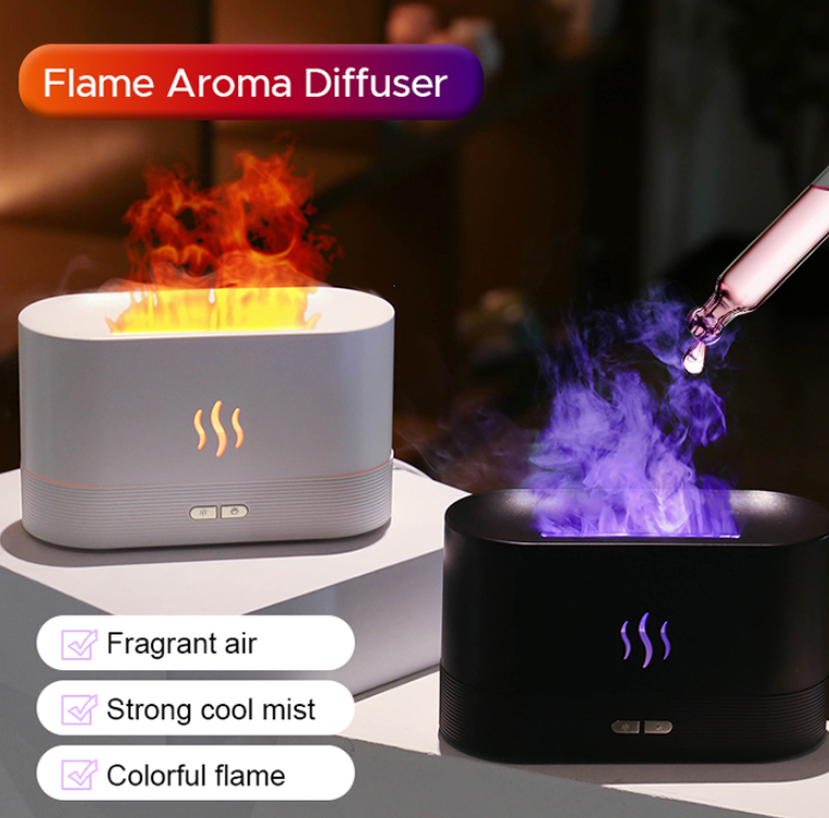 Diffuseur d'aromathérapie avec ampoule de flamme