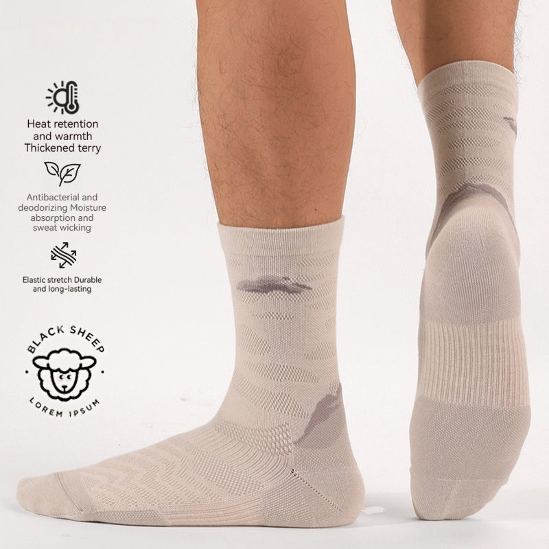 SpringSummer Chaussettes en laine mince pour hommes et femmes