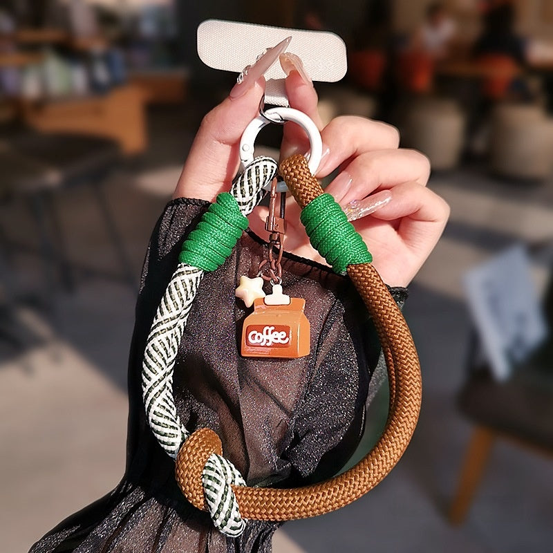 Portable de voyage extérieur Tag Woven Téléphone Lanyard