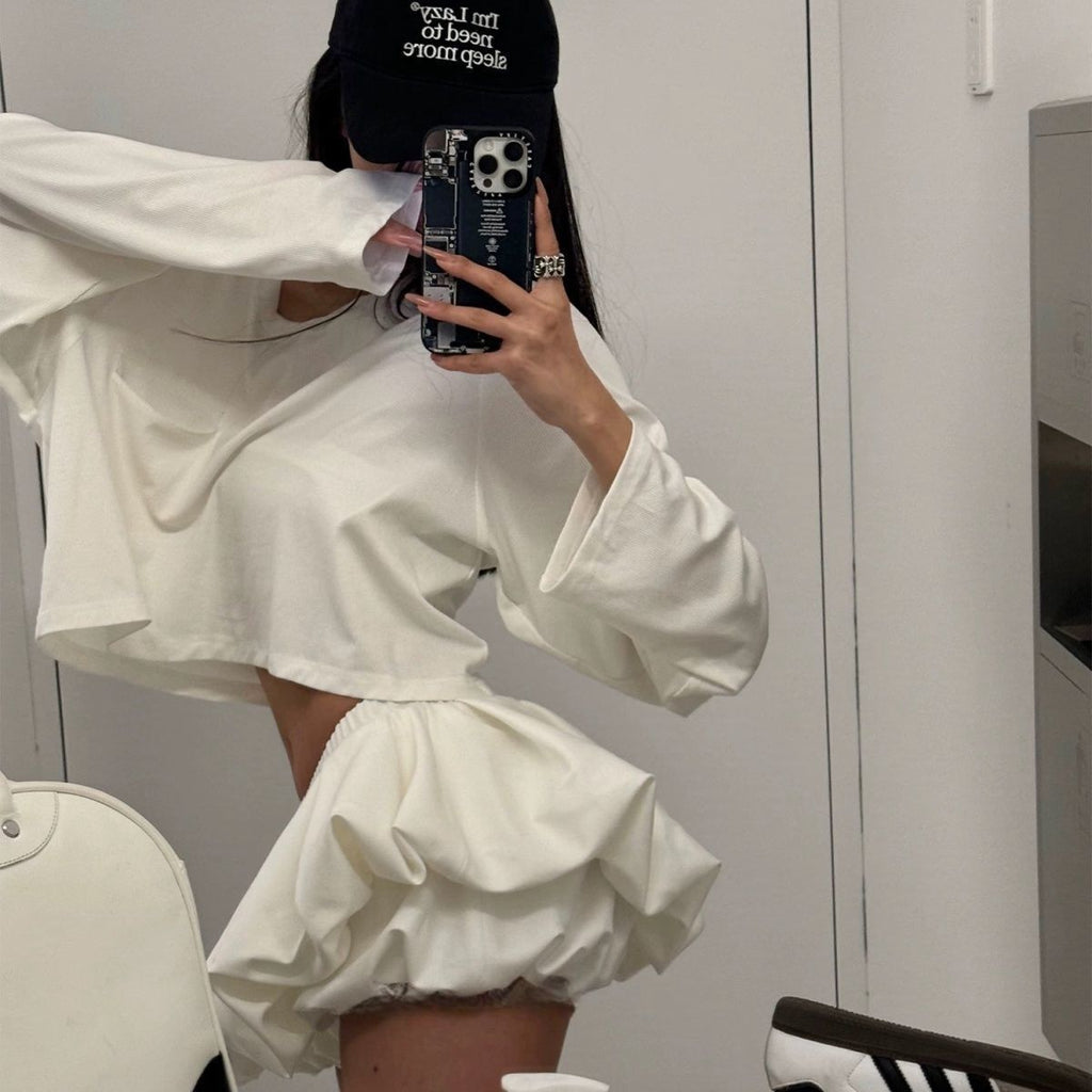 Jupe en dentelle de taille basse de couleur blanche de printemps pour femmes