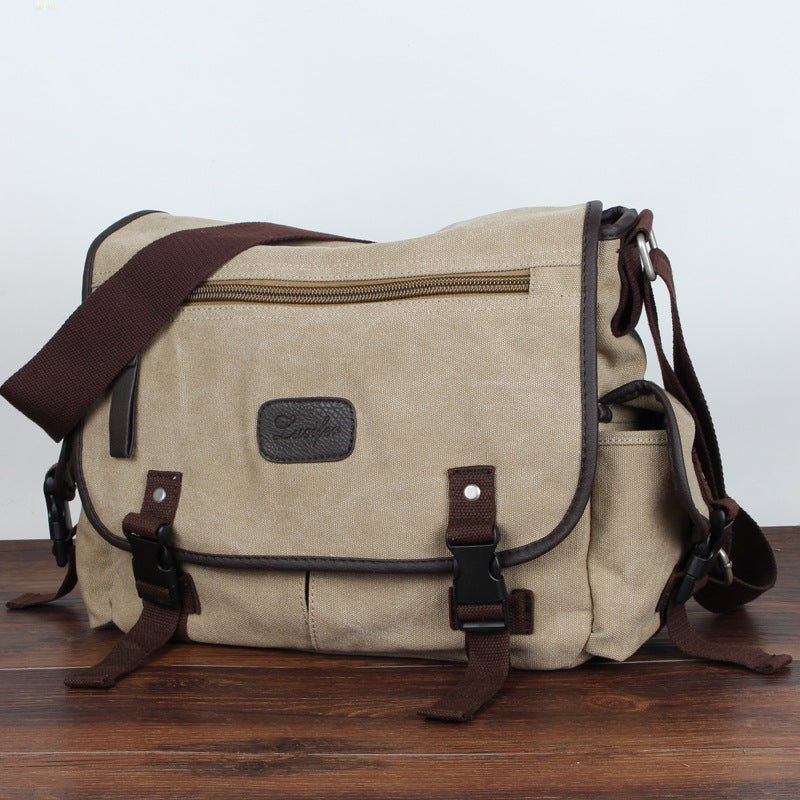 Toile Homme Postman Crossbody Sac à dos