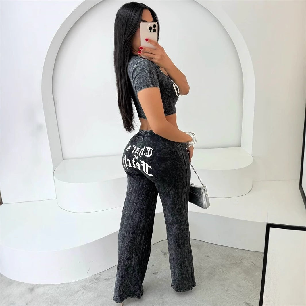 Pantalon à manches courtes imprimé casual pour femmes
