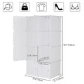 Armoire en forme de cube à 8 compartiments de 4 couches avec 1 tige suspendue