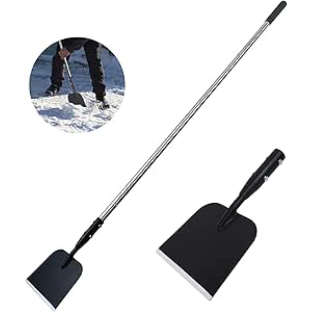 Black snow shovel