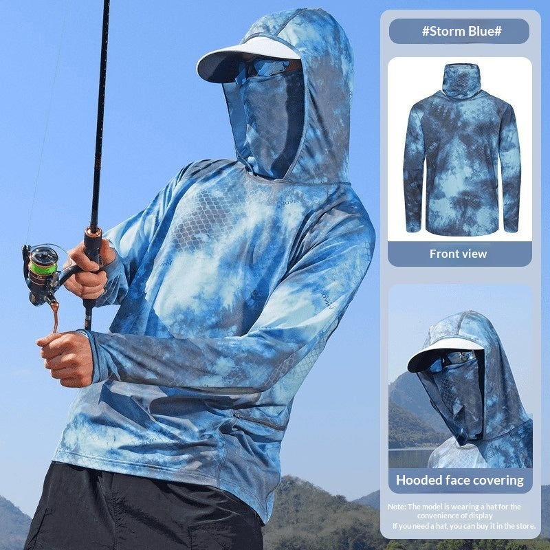 Homme S Summer Sun Veste de protection avec revêtement du visage Style léger
