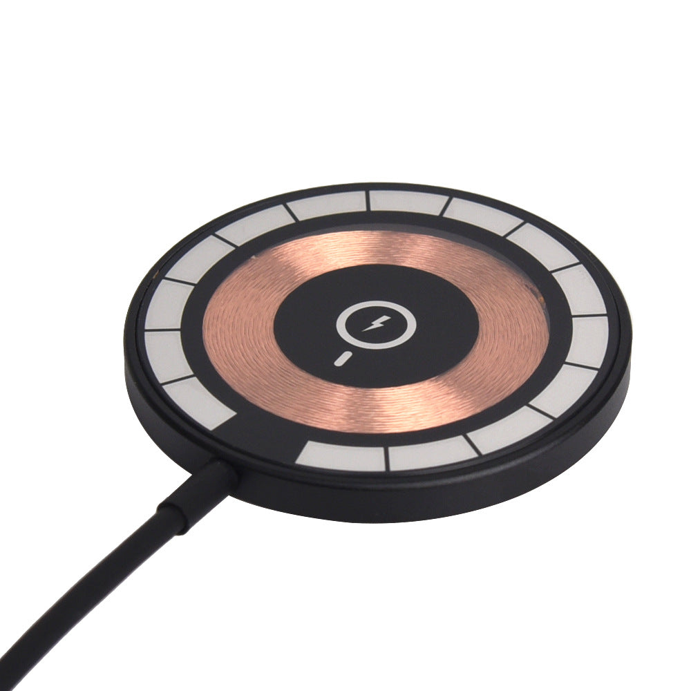 Chargeur magnétique transparent sans fil bi-en-un 15W