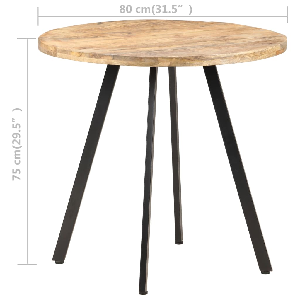 Table à manger 80 cm Table à manger en bois de mangue