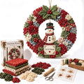Kit de bricolage de la couronne de tissu de Noël