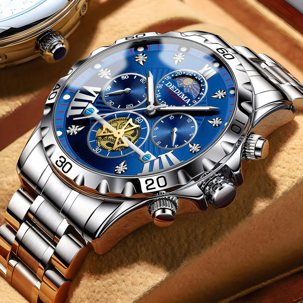 Business Luminous Waterproof Flywheel Montre Quartz