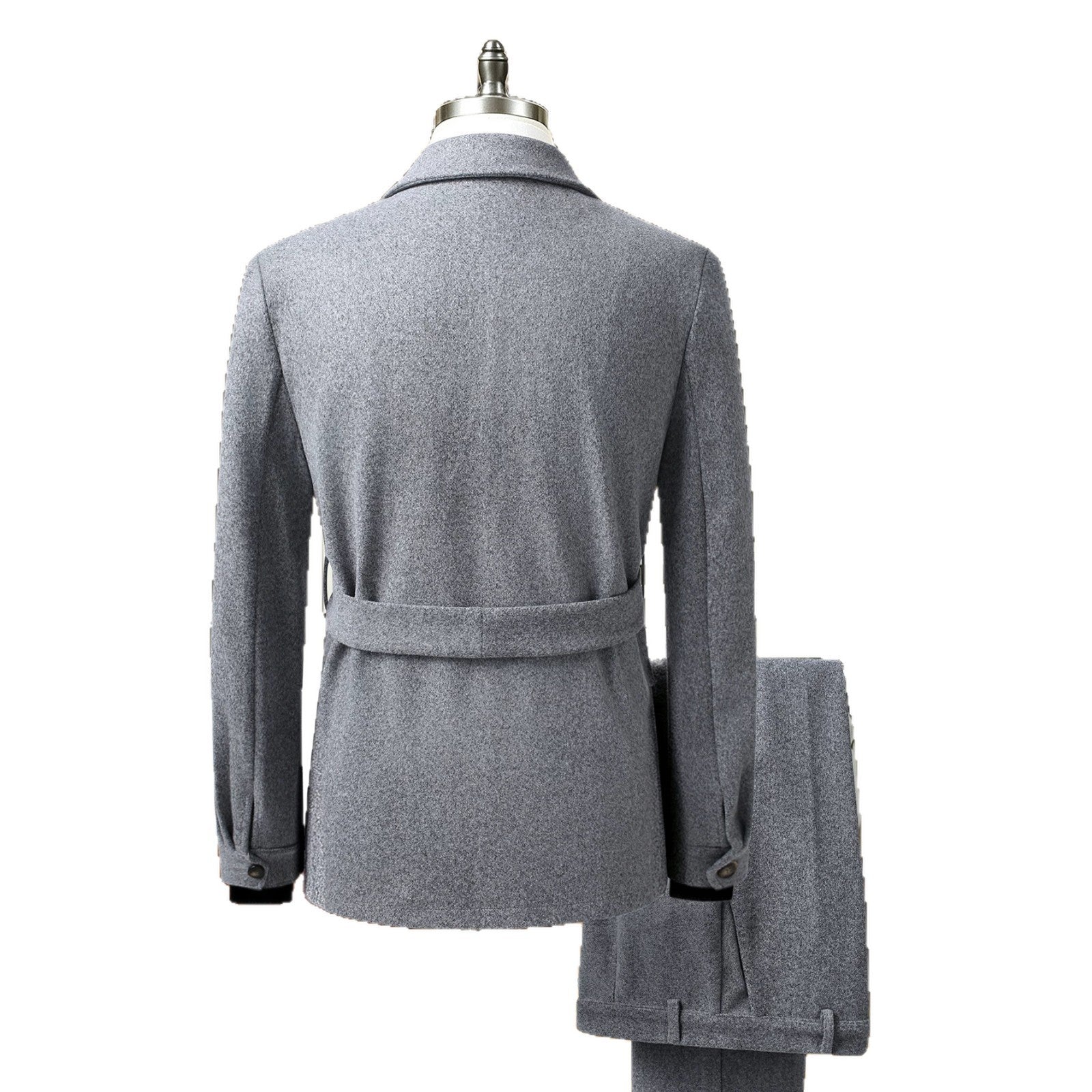 Manteau à manches simples pour hommes Lapel avec plusieurs poches