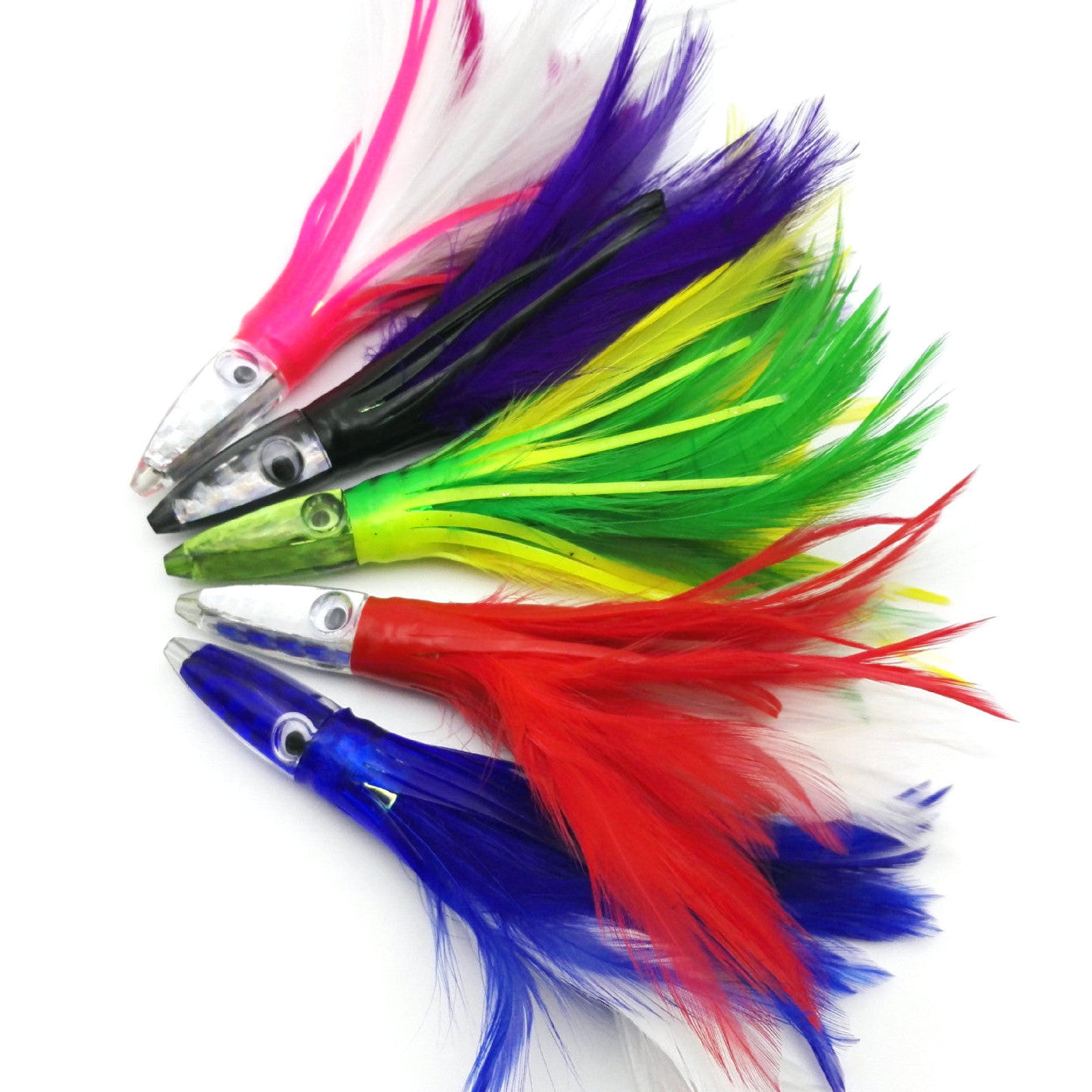 Acrylique de pêche en mer Octopus Bandeau Robe Feathered Lure