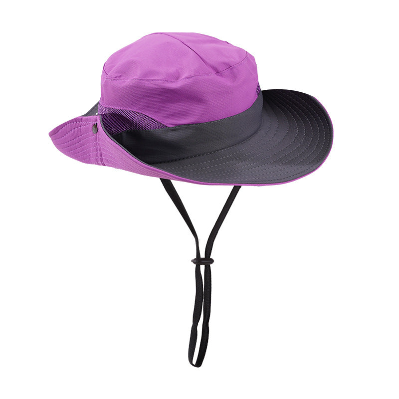 Chapeau à seau large en forme de soleil prêt à la queue de cheval