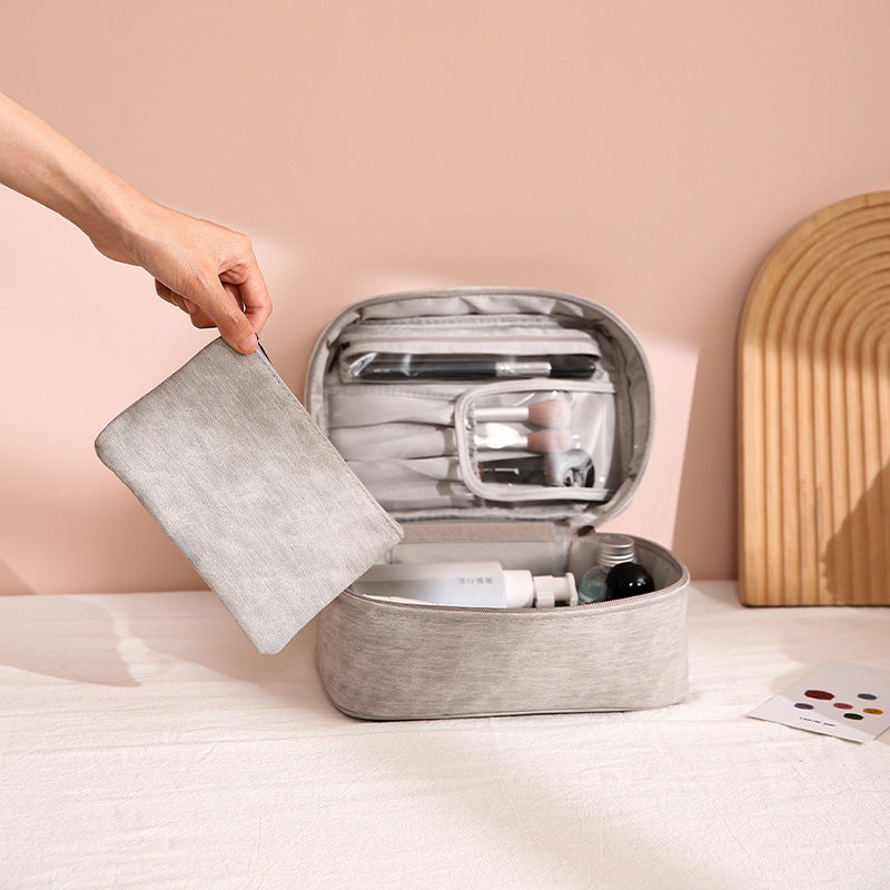 PU pliable étanche Sac cosmétique portable