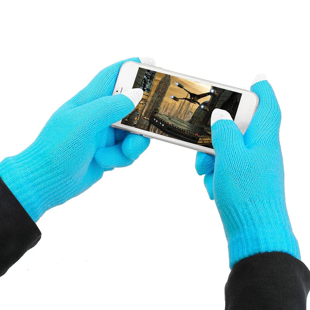Gants de tricot d'hiver unisexes écran tactile extérieur anti-vent Ski à vélo Gants chauds d'hiver