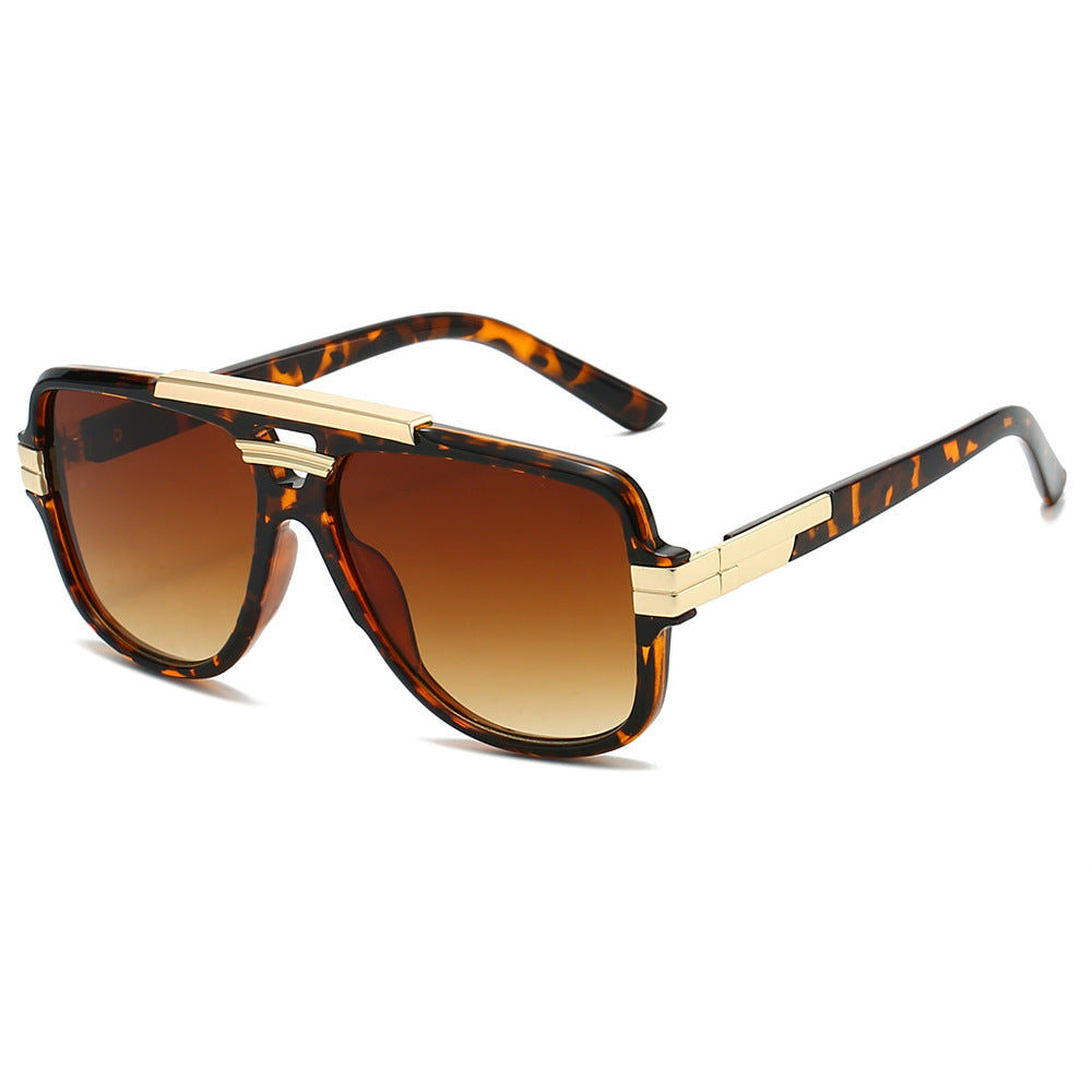 Lunettes de soleil carrées rétro de mode en métal
