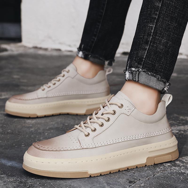 Première couche Cowhide Confortable Mode Homme Chaussures Casual Sneaker