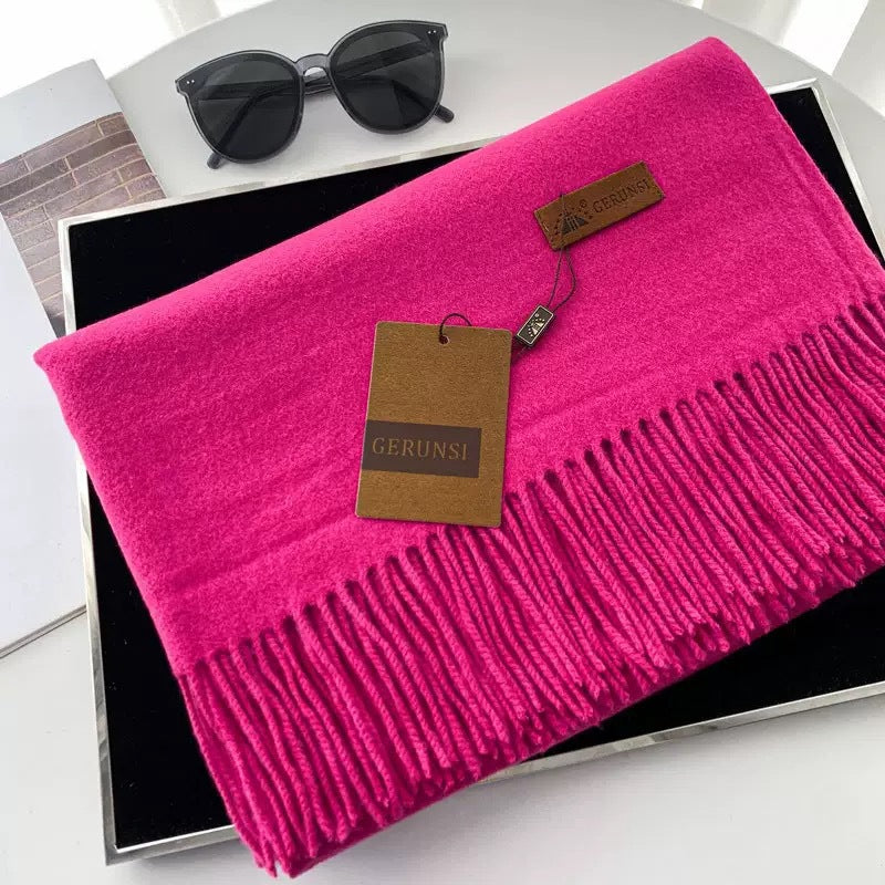 Écharpe de gobelets à la mode à la couleur solide et épaisse pour femmes