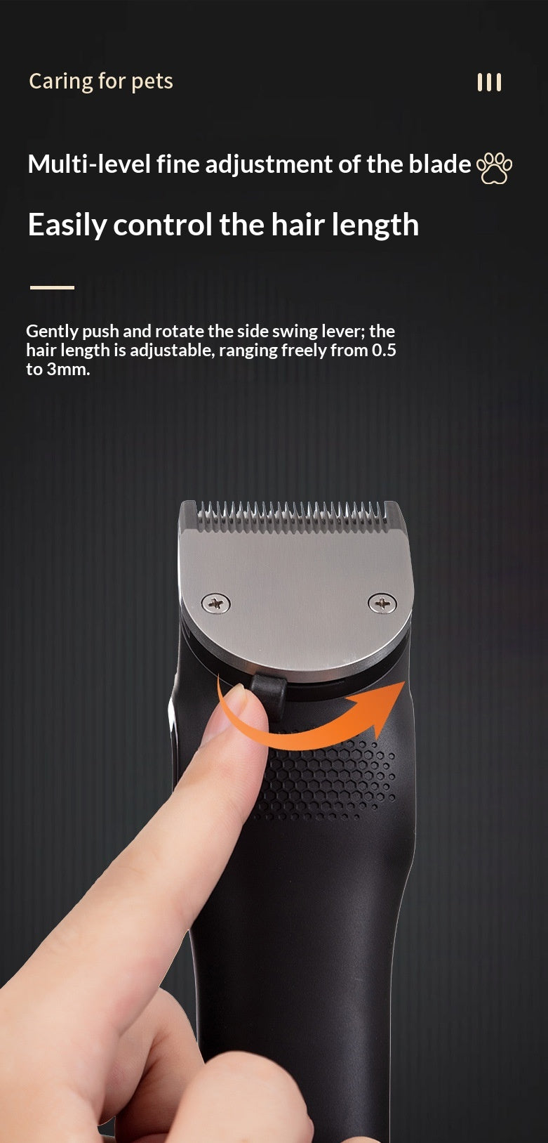 Clipper électrique 2-en-1 haute puissance avec lumière pour chiens et chats.