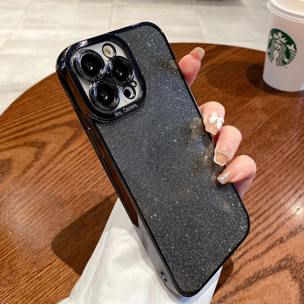 Étui téléphonique à glitter rectiligne