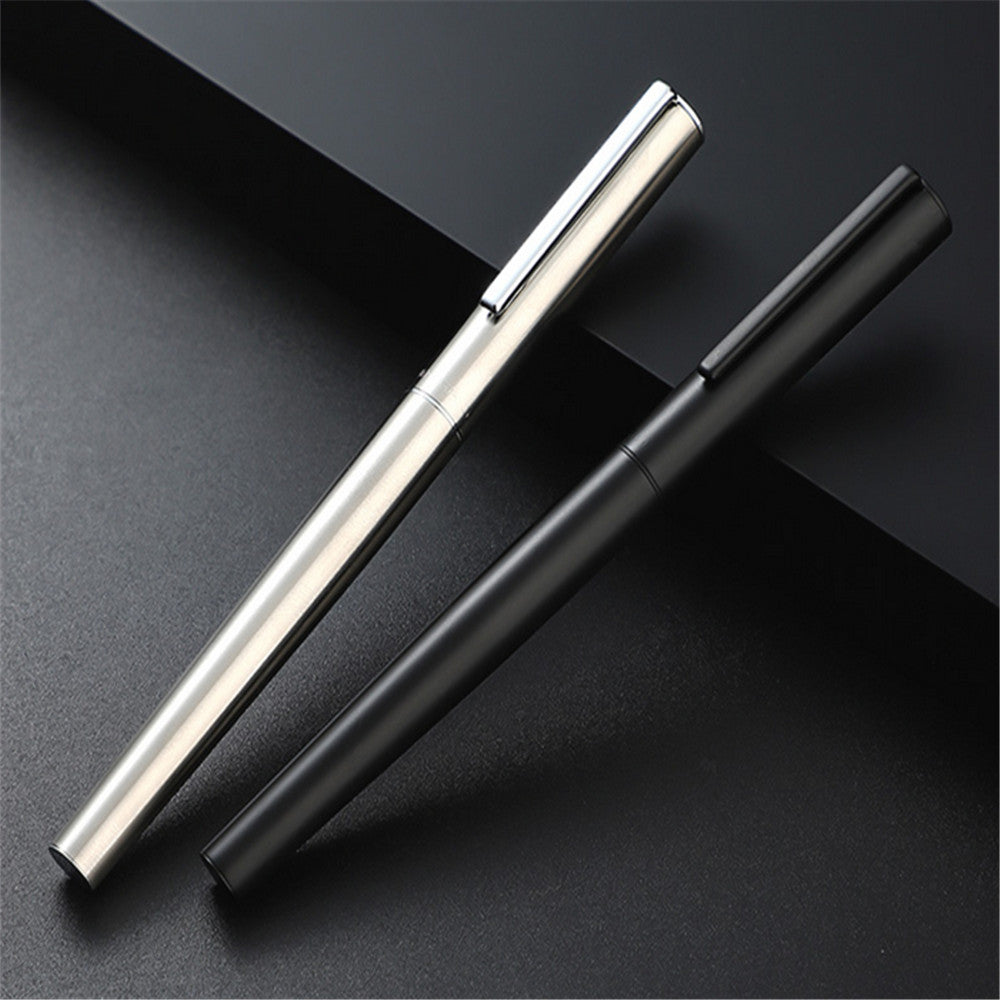 Jinhao Fontaine stylo tout-acier Extrêmement noir métal adulte bureau cadeau enseignant étudiant