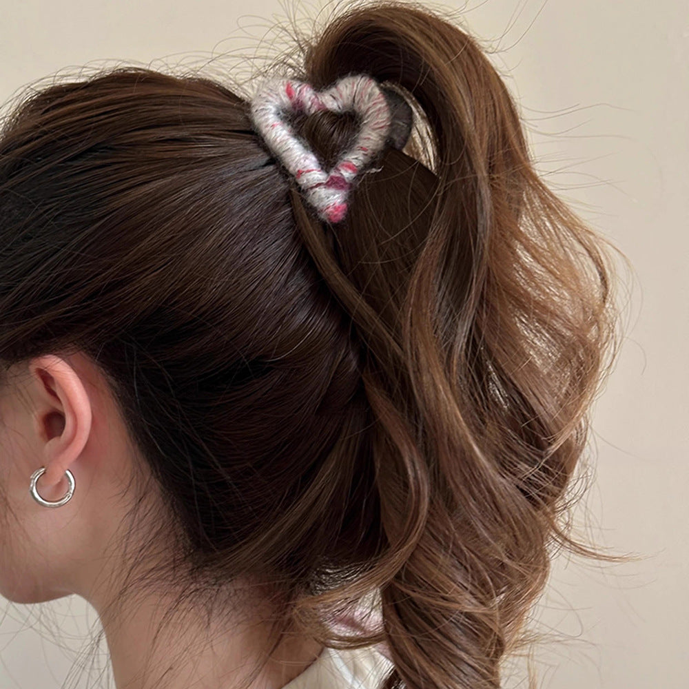 Automne Et Hiver En peluche Love Grip Femme petite taille haute queue de cheval Coiffure