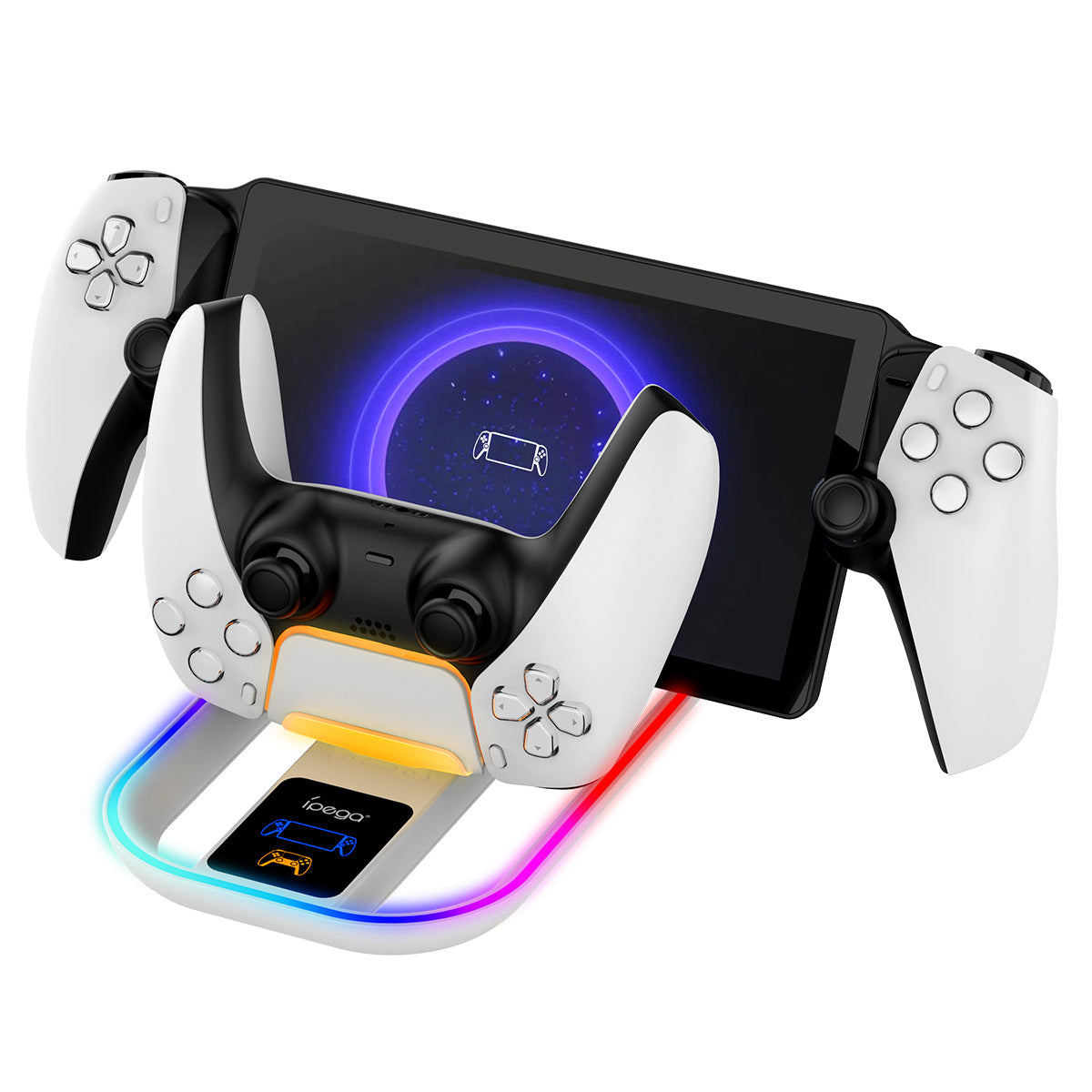 Base de charge de machine de jeu de streaming avec coloré