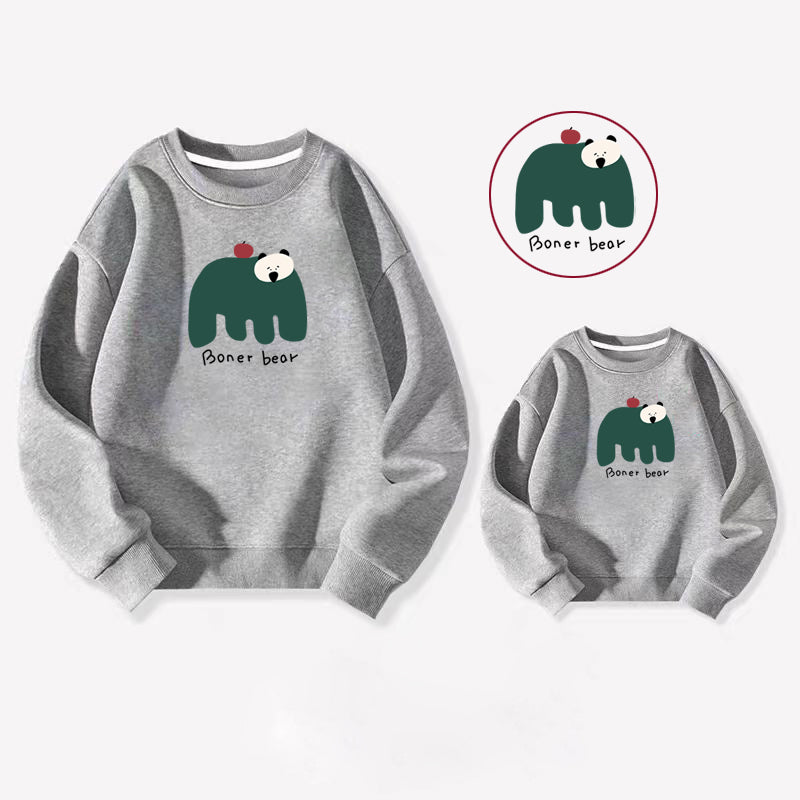 Sweatshirts d'automne adaptés aux familles Baby Onesies pour trois