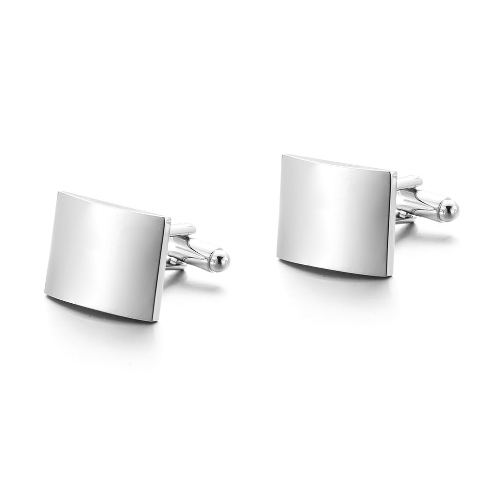 Plain Glossy Cufflinks French Western-style Vêtements