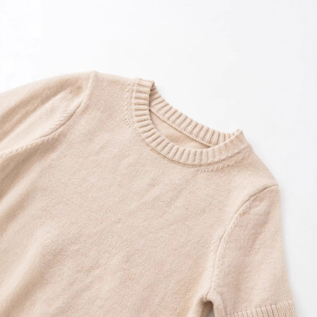 Femmes Col rond Tige simple casual