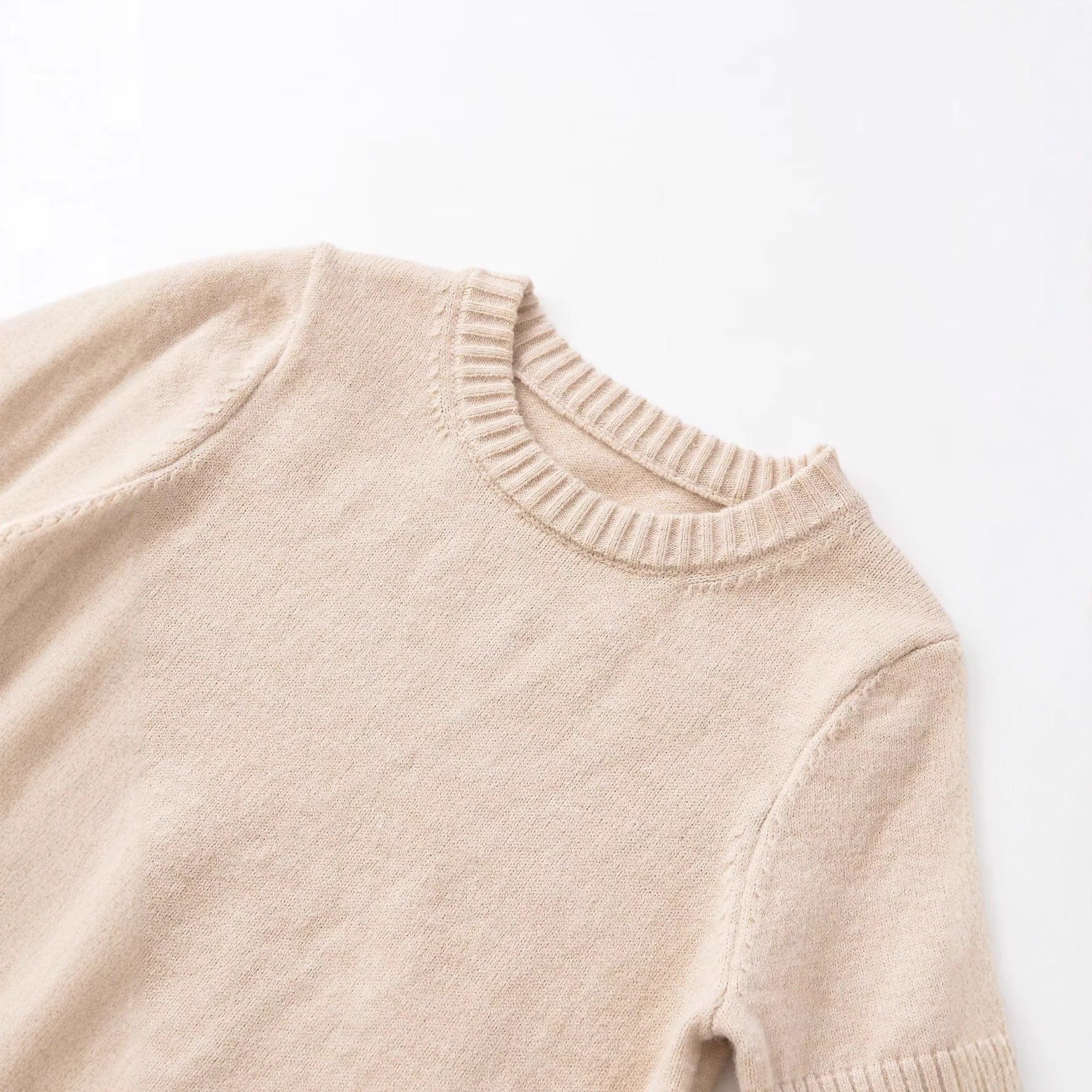 Femmes Col rond Tige simple casual