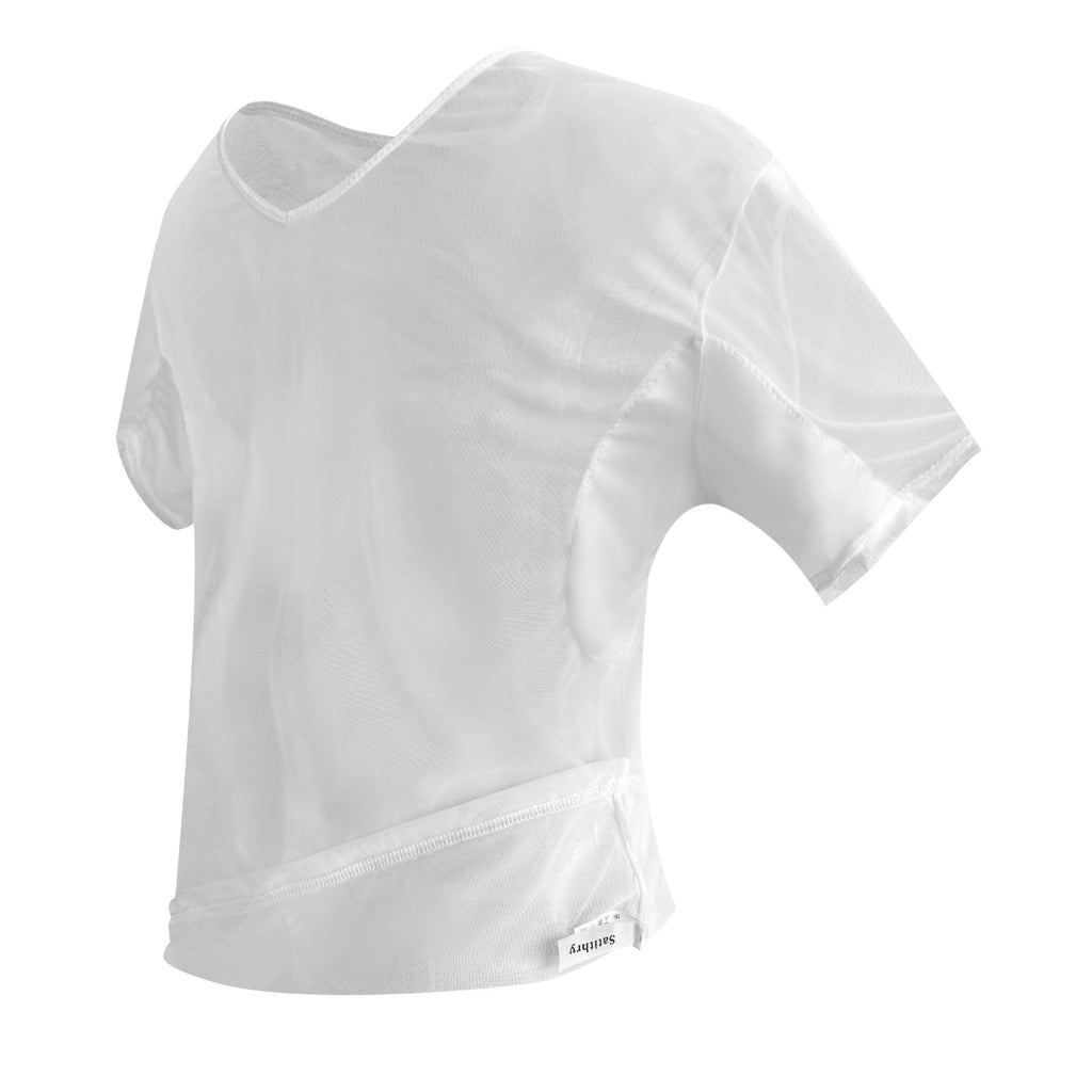 Tank Tank Top homme avec underarm Sweat wicking Pads Hommes manches courtes Workout Chemise avec