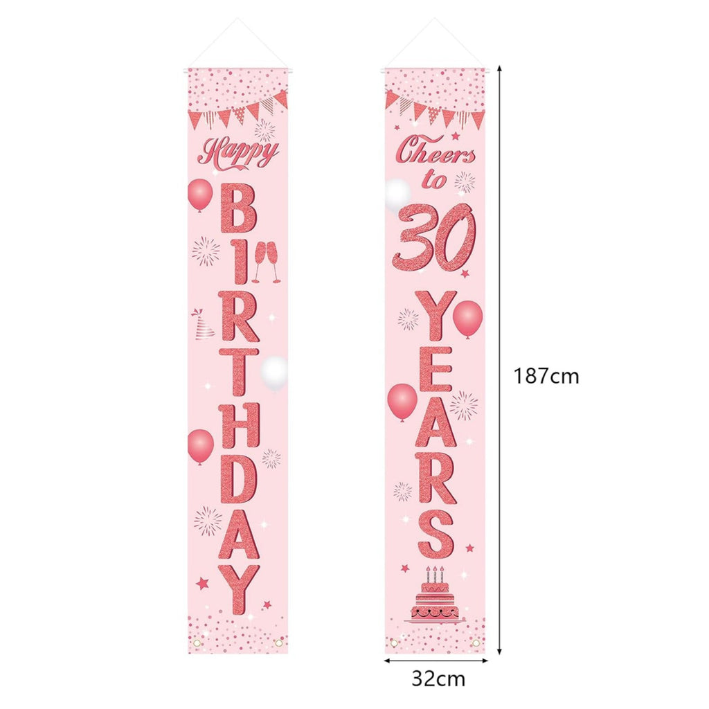 Ensemble de 2 décorations de portes pour 30 ans en or rose