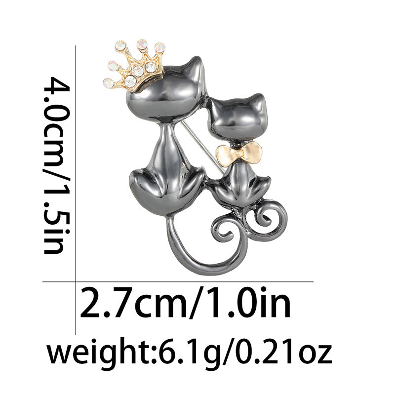 Broche animale polyvalente en alliage minimaliste