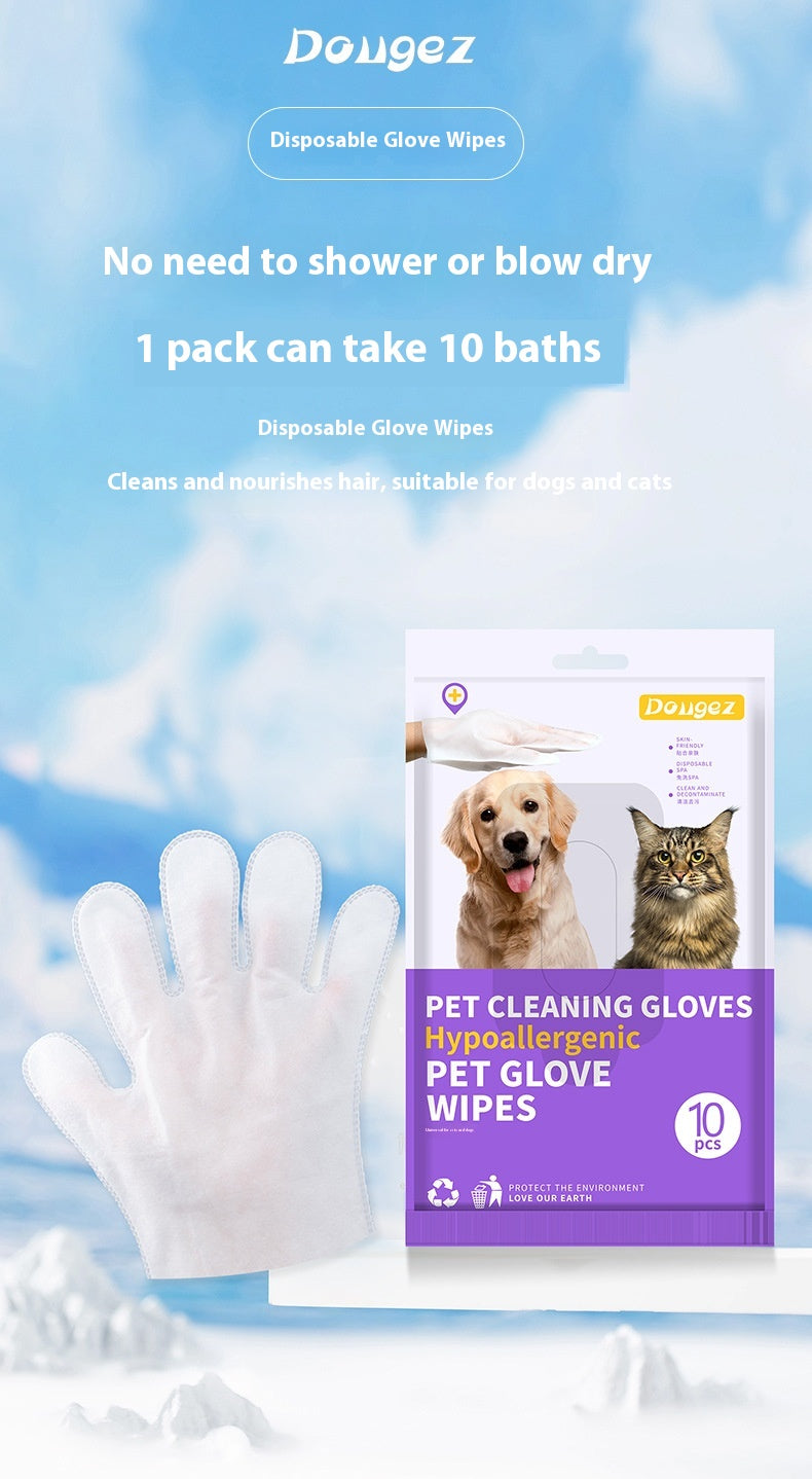 Nettoyage à sec Désinfecter le papier Déodorant Aliments pour animaux Gants jetables pour animaux