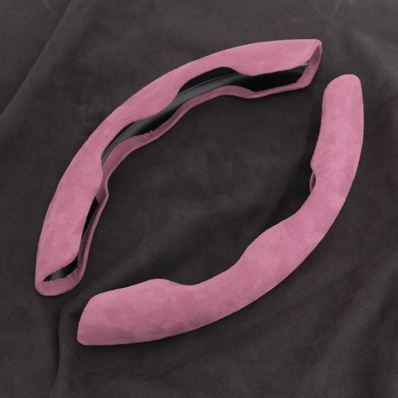 Furry Car Steering Wheel Cover All Seasons Non-Slip Decoration Gloves