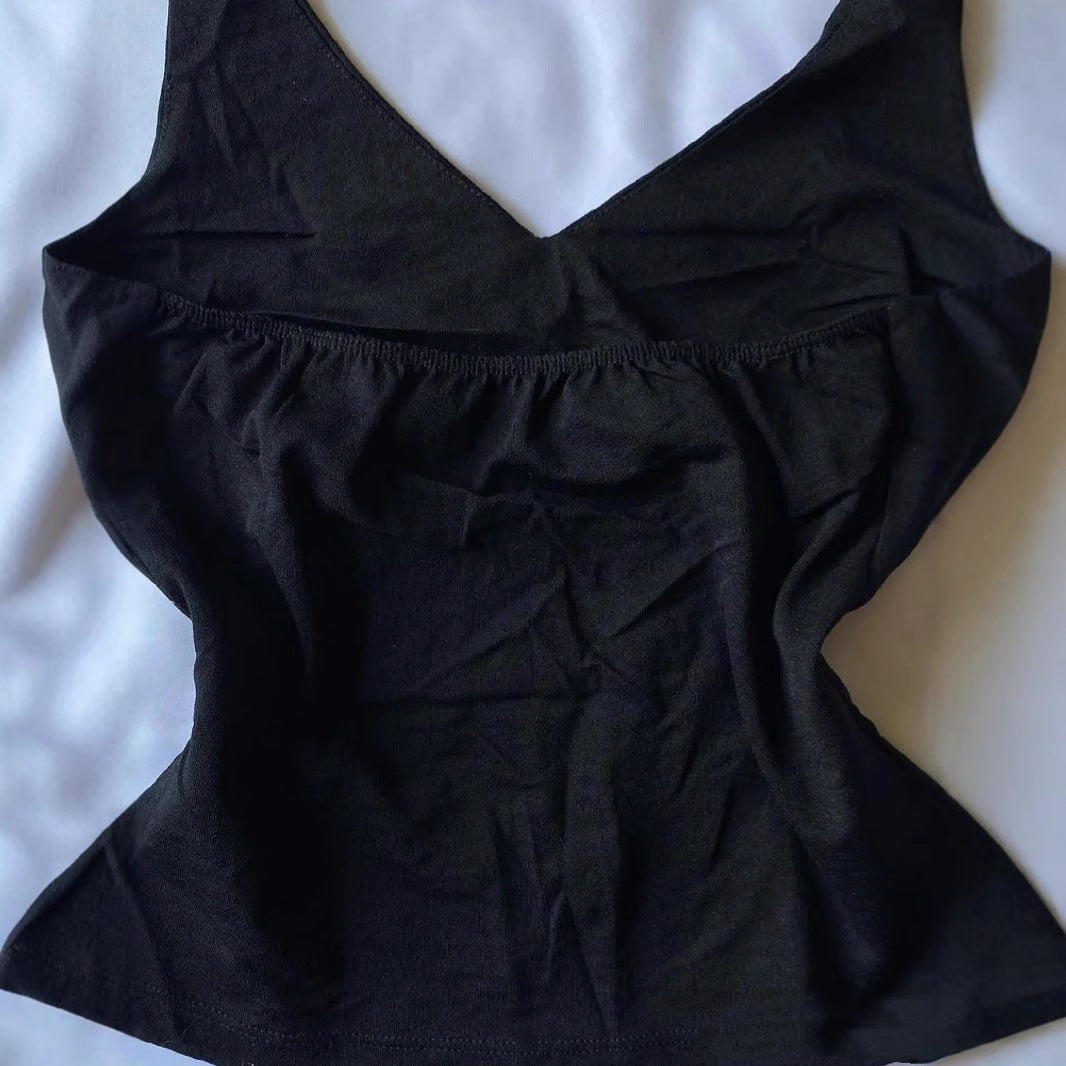 T-shirt femme vintage imprimé sans manches