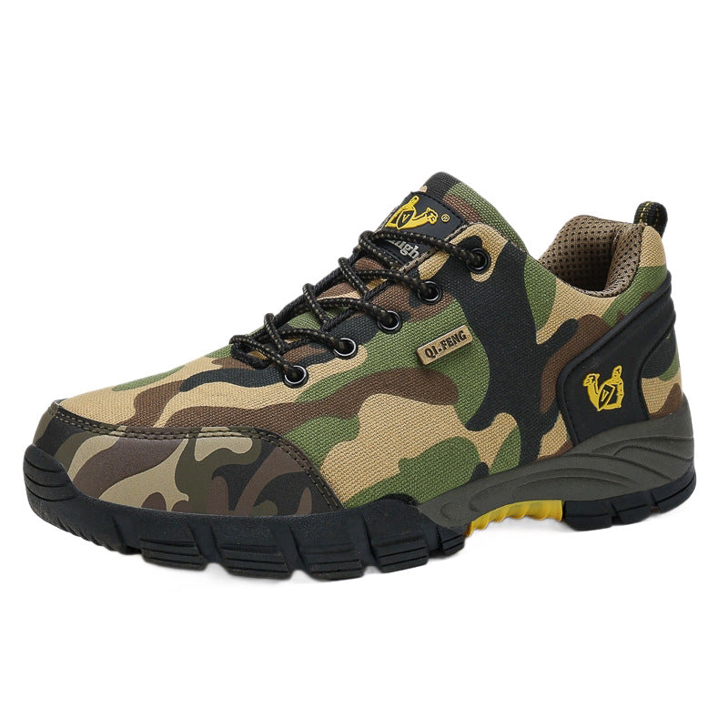 Camouflage Randonnée en plein air Hommes Respirant Bas-top Trekking Sneakers pour l'entraînement militaire