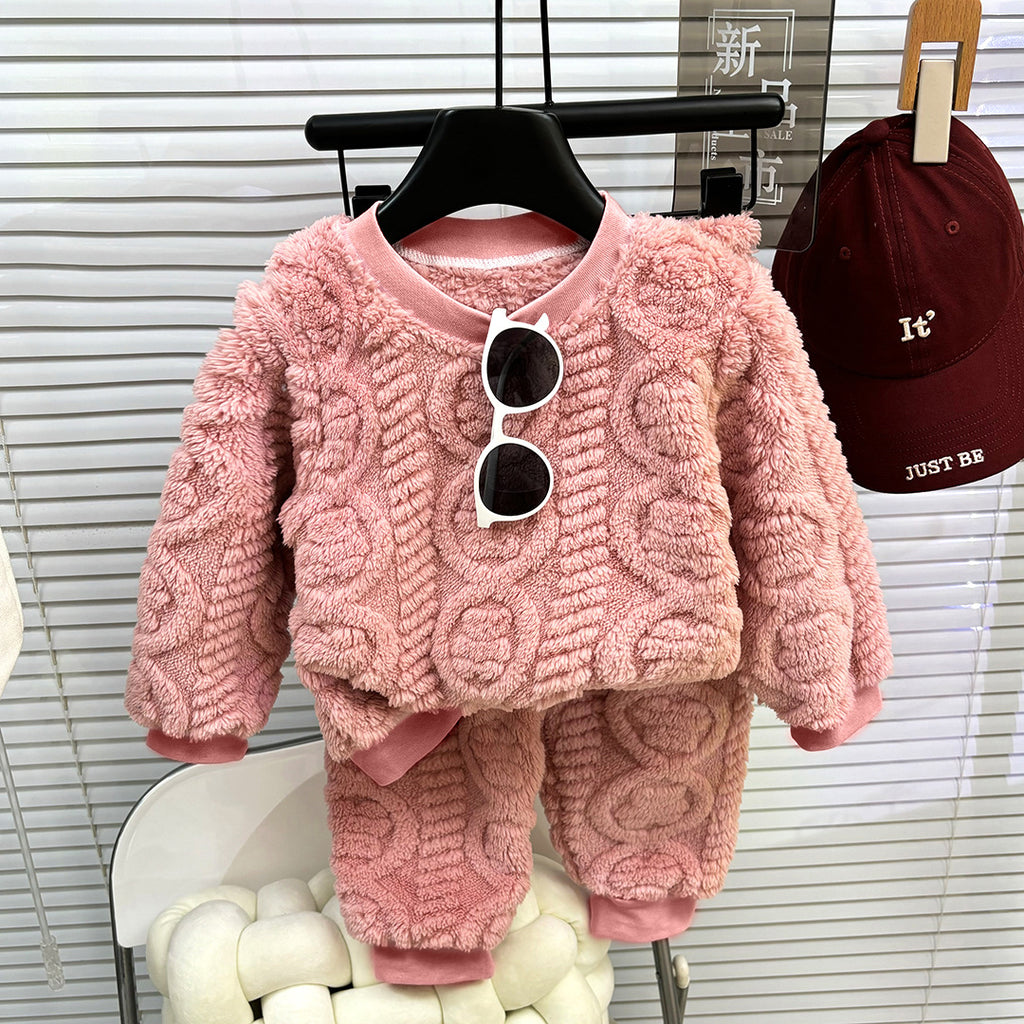 Pyjama de style coréen pour filles en couleur solide