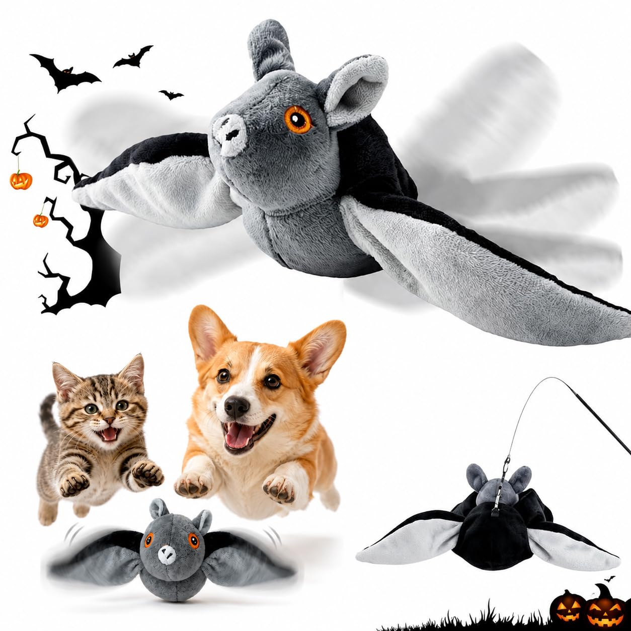 Jouet de chien de chauve-souris volant