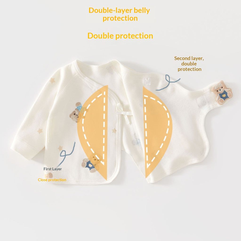 Nouveau-né Maillot de corps demi-arrière Sans os Coton pur
