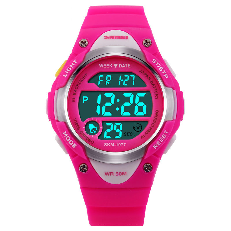 Montre électronique Étudiant Multicolore Convient aux garçons et aux filles de 6 à 12 ans
