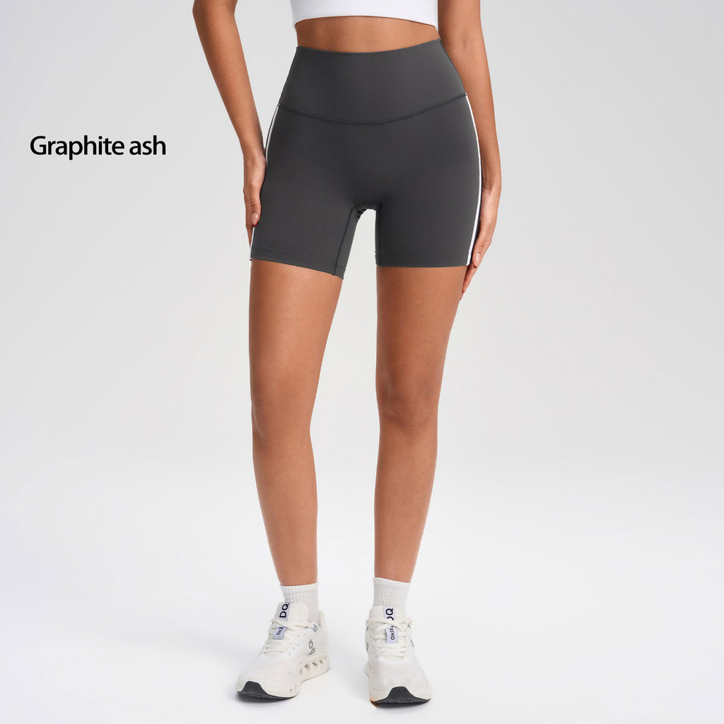 Short de sport pour femmes Pantalon de yoga d'été de trois quarts Vêtements de dessus Short de vélo High-waiste