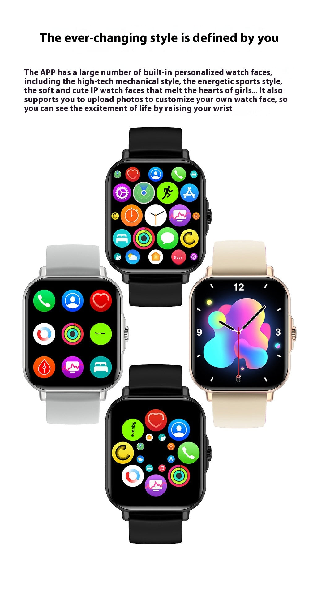 Rappel de message de montre intelligente compatible Bluetooth