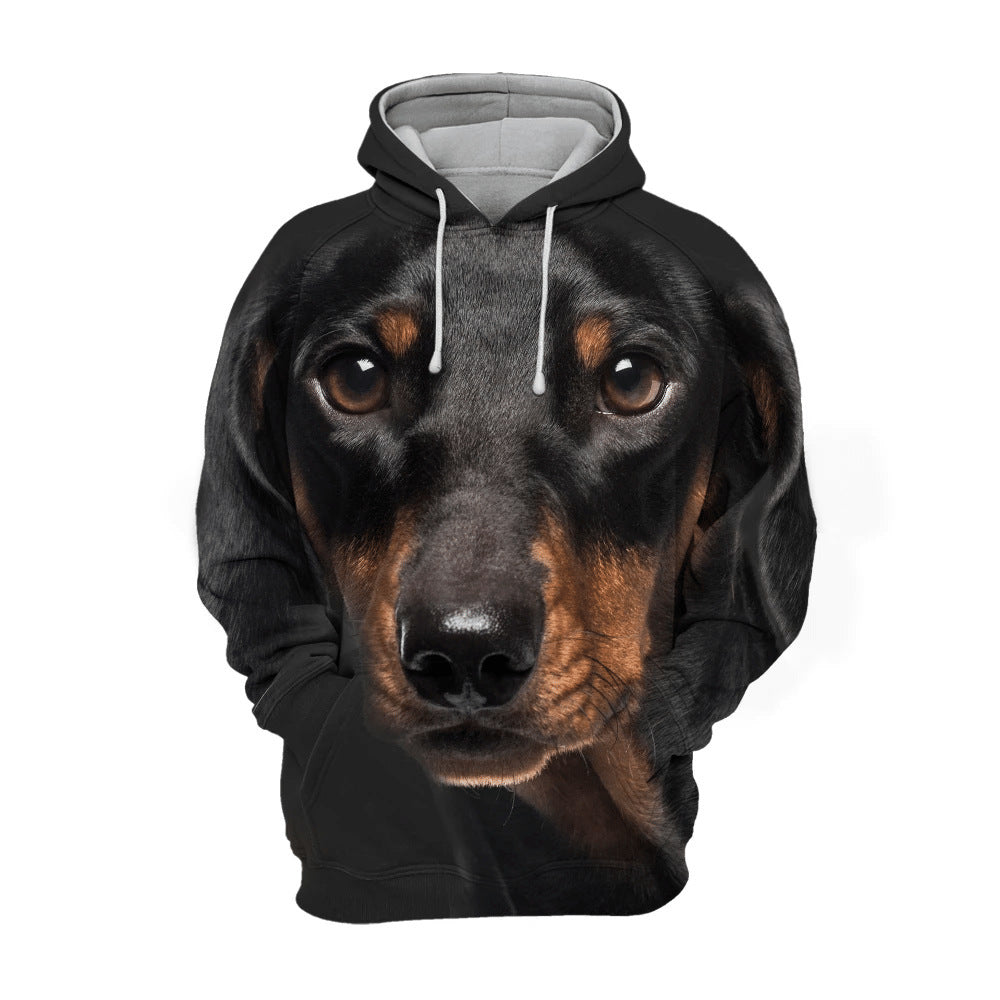 Animal Dog Print Hoodie Hiver Hoodie Homme Sportswear