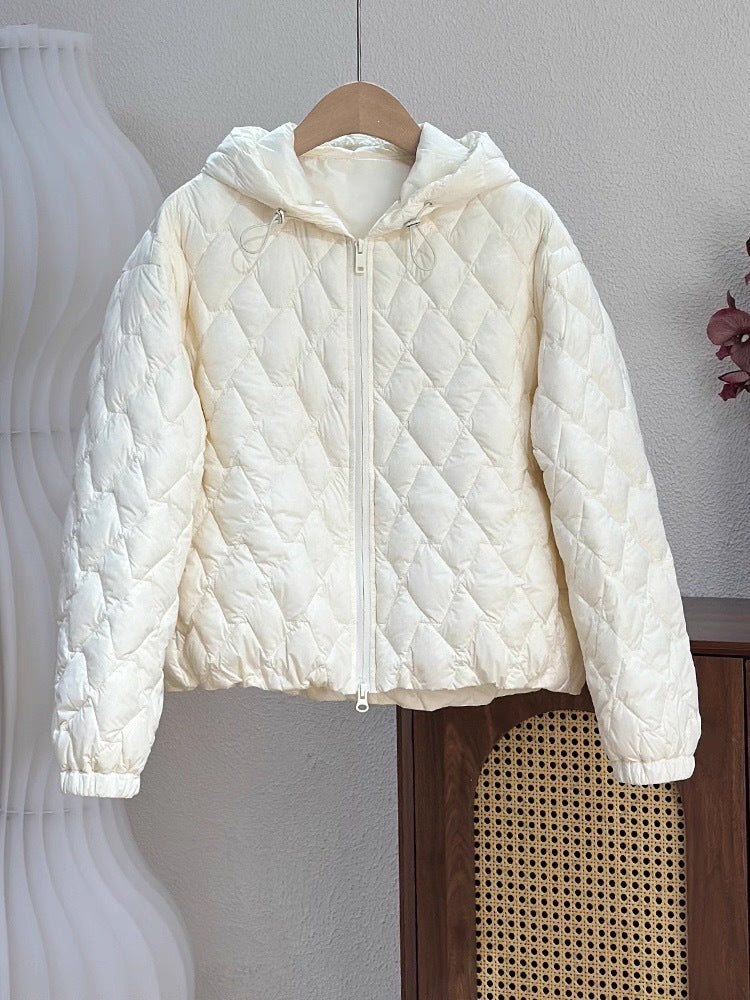 Manteau à capuche rembourré en coton léger pour l'automne et l'hiver