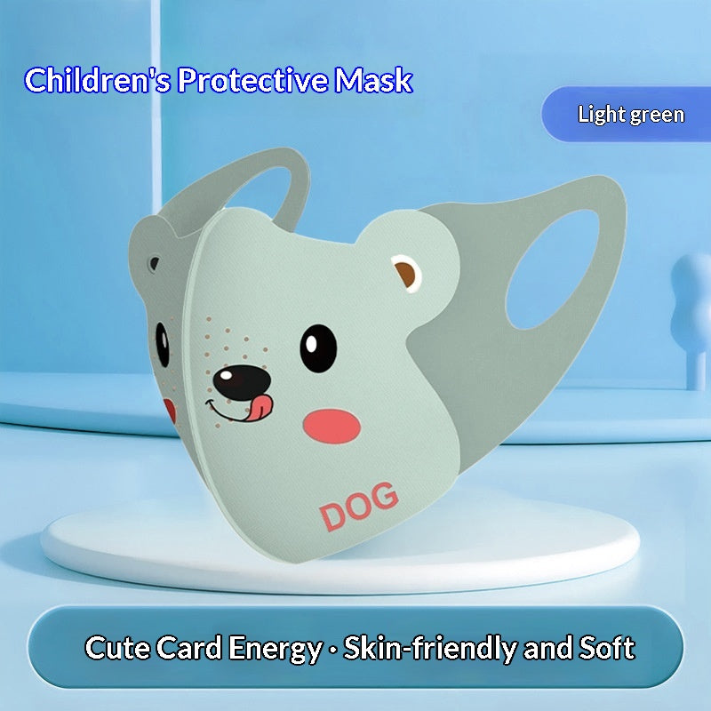 Mignon dessin animé enfants soleil-protection unisexe été UV-proof respirant masque visage