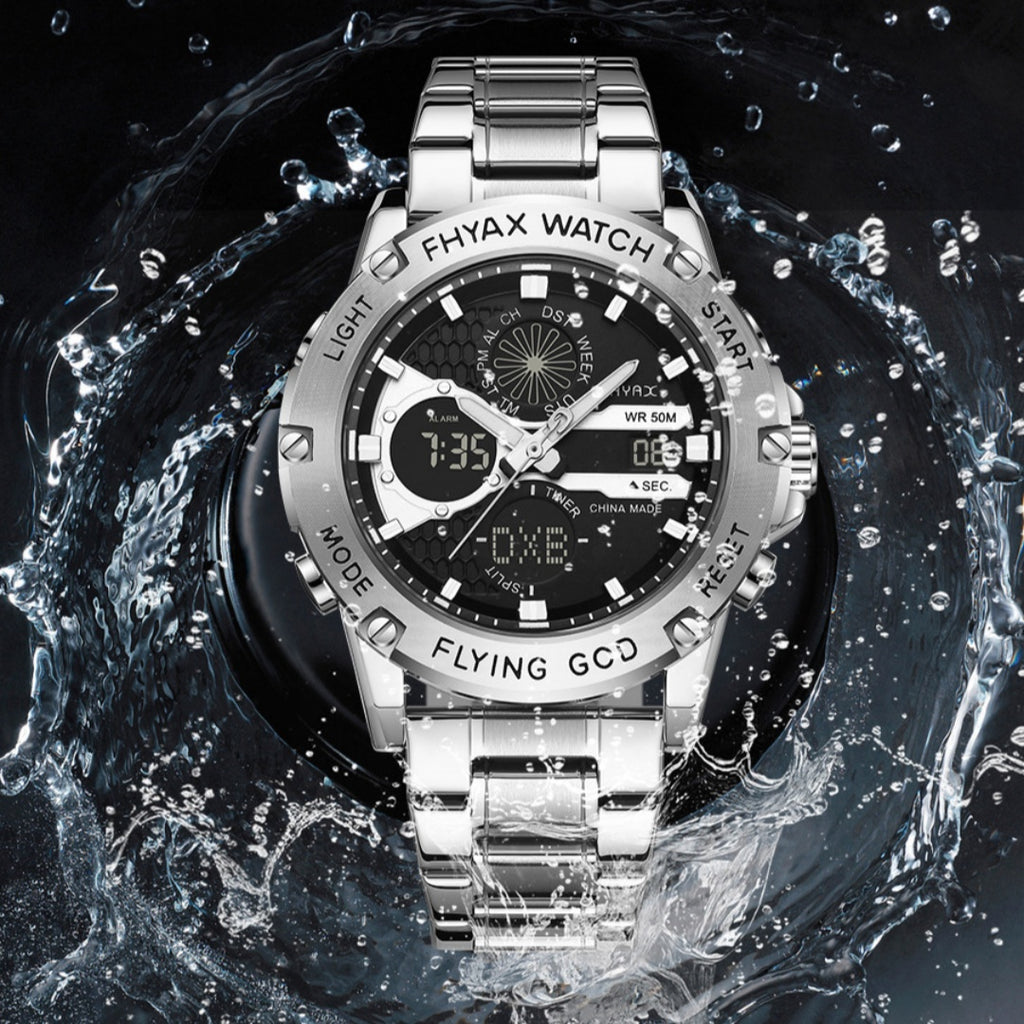 Business Casual Double affichage Lumineux Montre étanche