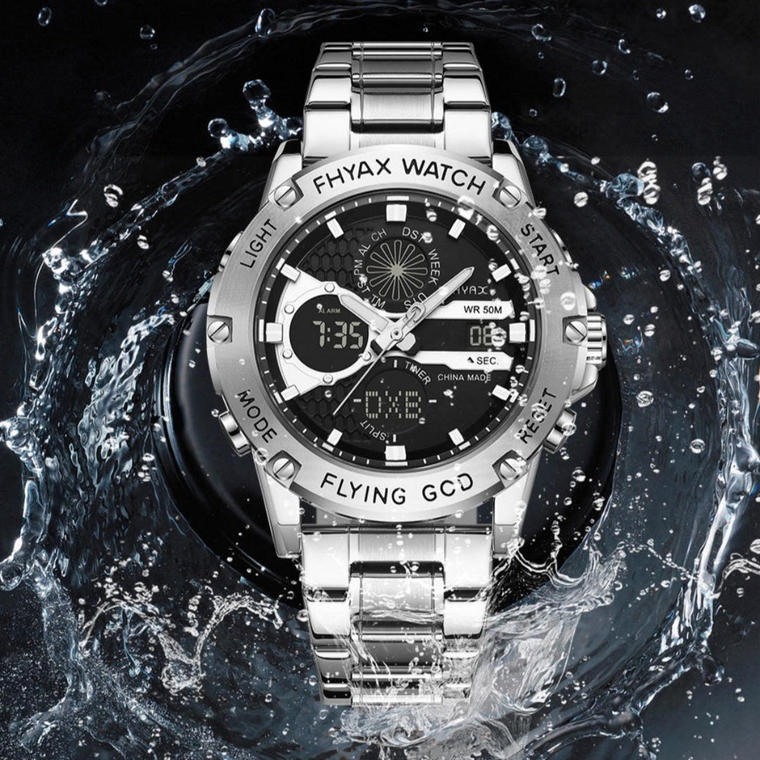Business Casual Double affichage Lumineux Montre étanche