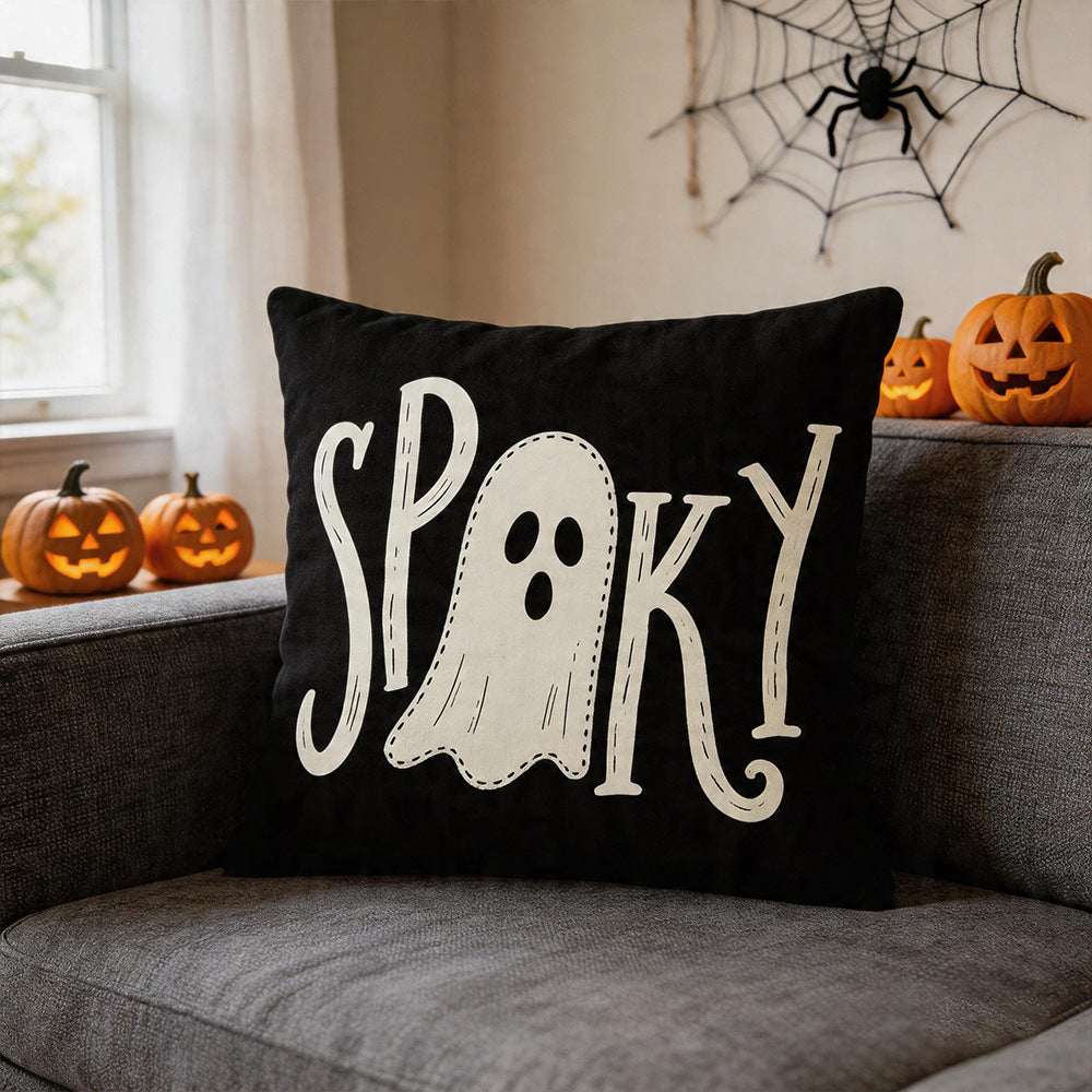 Couverture d'oreiller d'Halloween Funny Ghost